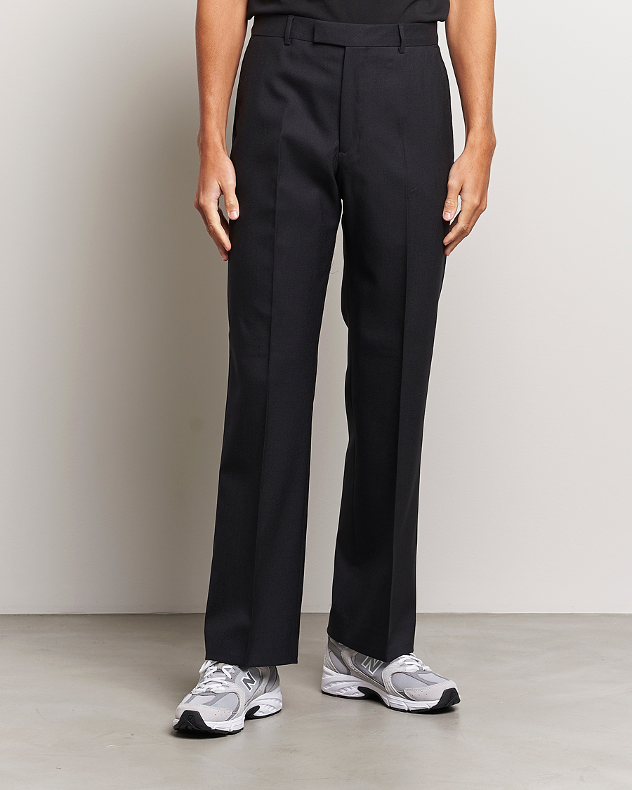 Mies | Contemporary Creators | Sunflower | Straight Wool Trousers Black