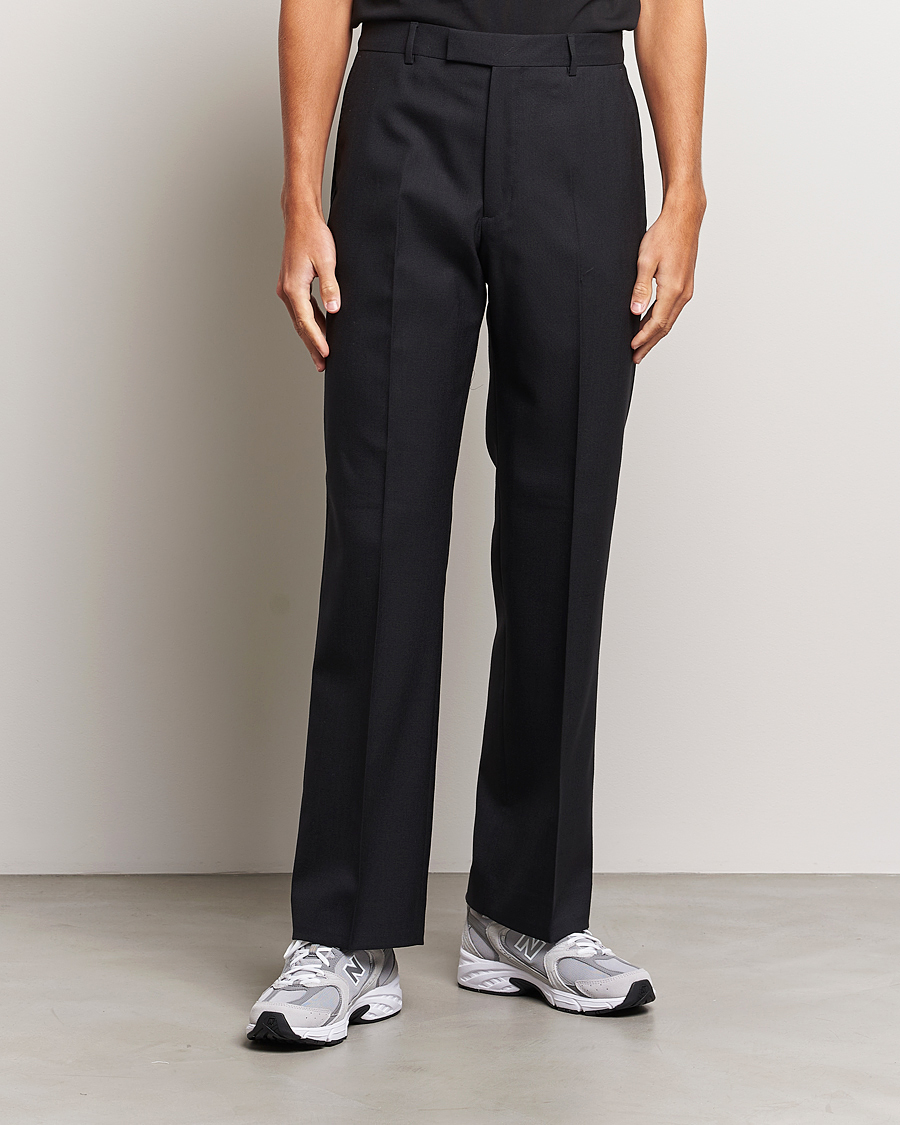 Mies | Housut | Sunflower | Straight Wool Trousers Black