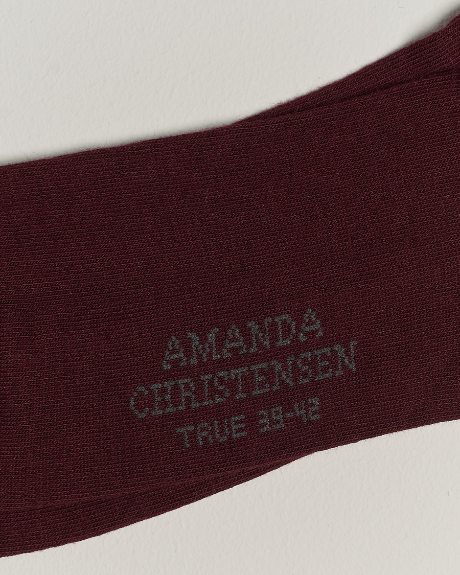 Mies |  | Amanda Christensen | 3-Pack True Cotton Socks Bordeaux