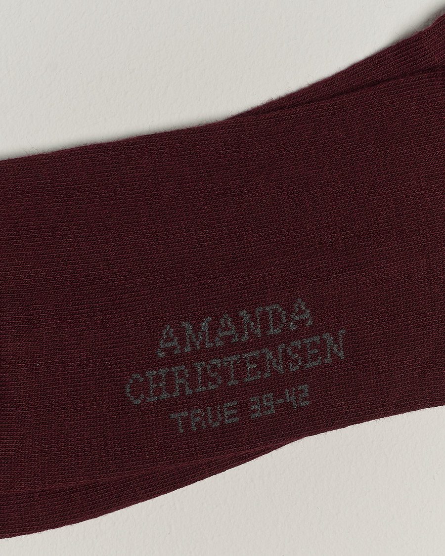 Mies | Alusvaatteet | Amanda Christensen | 3-Pack True Cotton Socks Bordeaux