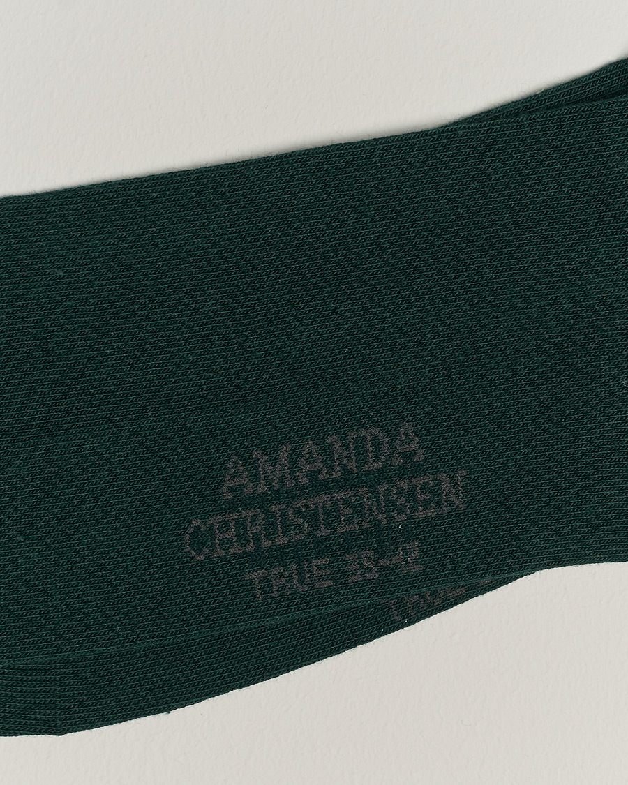Mies | Alusvaatteet | Amanda Christensen | 3-Pack True Cotton Socks Bottle Green