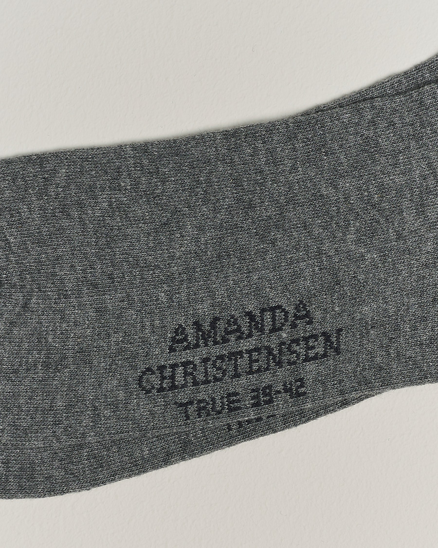 Mies | Alusvaatteet | Amanda Christensen | 3-Pack True Cotton Socks Grey Melange