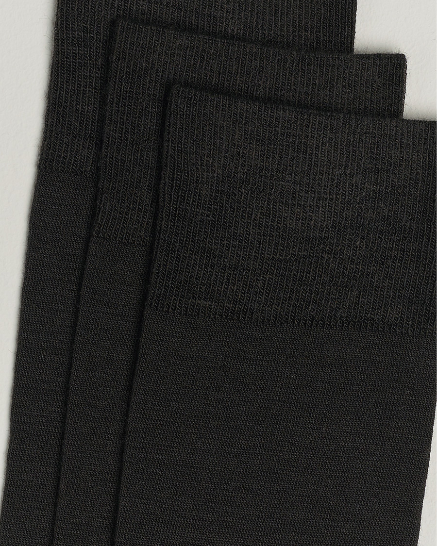 Mies | Alusvaatteet | Amanda Christensen | 3-Pack Icon Wool/Cotton Socks Dark Brown