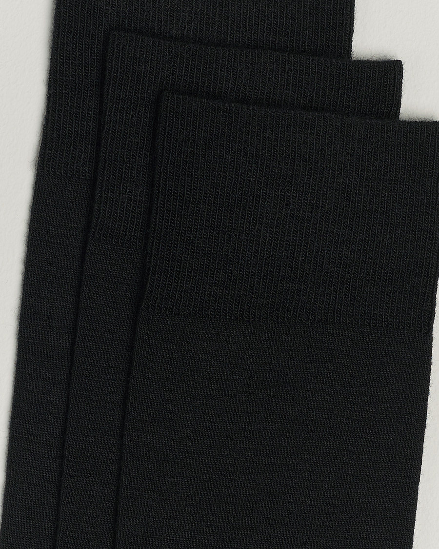 Mies | Osastot | Amanda Christensen | 3-Pack Icon Wool/Cotton Socks Black