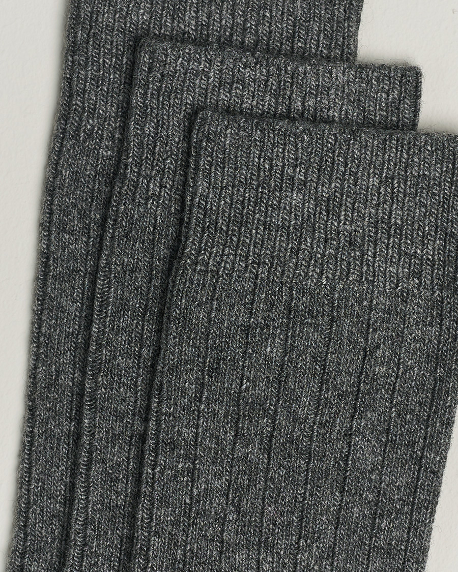 Mies |  | Amanda Christensen | 3-Pack Supreme Wool/Cashmere Sock Grey Melange