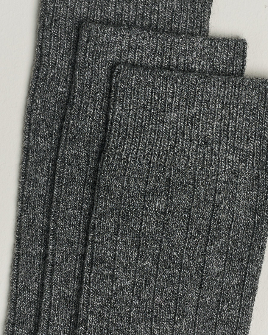 Mies | Alusvaatteet | Amanda Christensen | 3-Pack Supreme Wool/Cashmere Sock Grey Melange