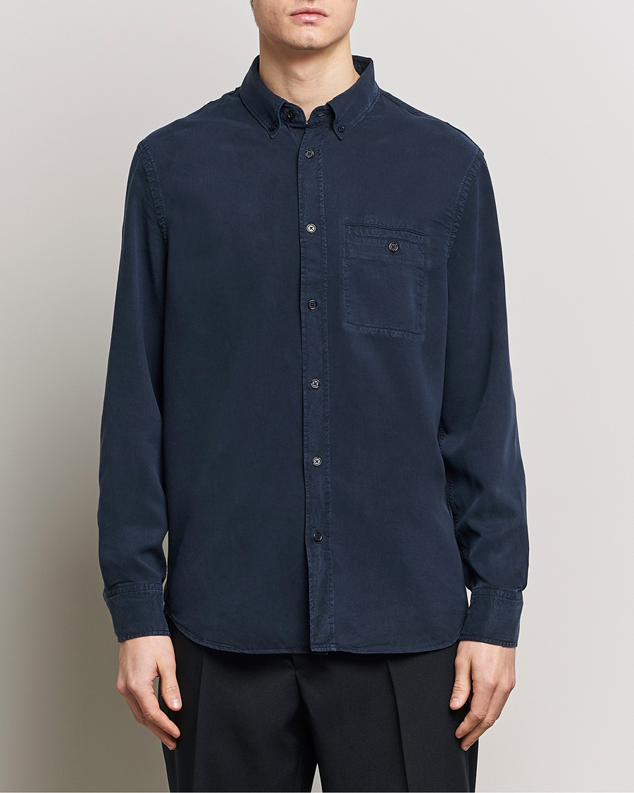 Mies | Kauluspaidat | Filippa K | Zachary Lyocell Shirt Navy
