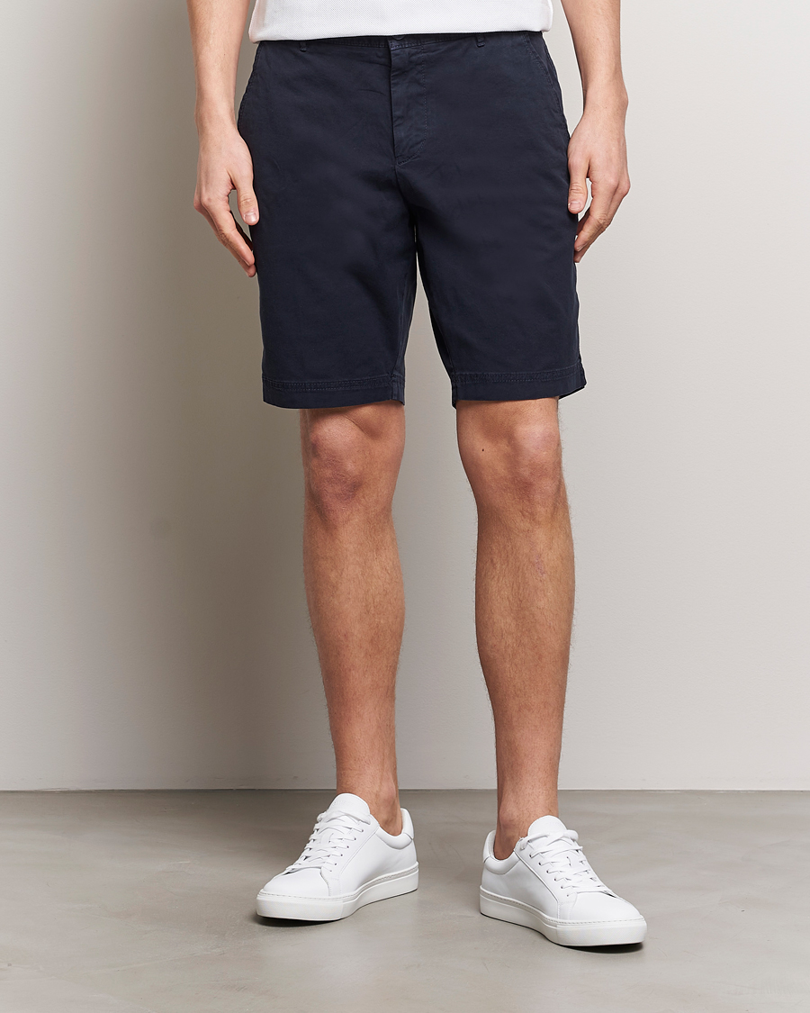 Mies | Chino-shortsit | BOSS BLACK | Slice Cotton Shorts Dark Blue