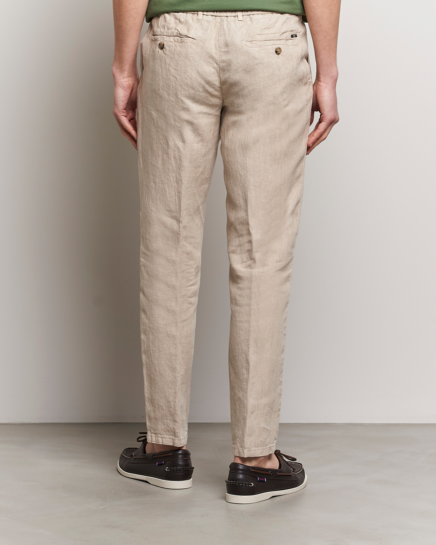 Mies | Housut | BOSS BLACK | Genius Slim Fit Linen Pants Dark Beige