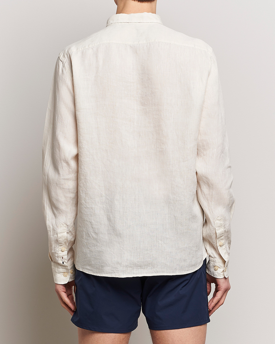 Mies | Kauluspaidat | BOSS BLACK | Liam Linen Shirt Open White