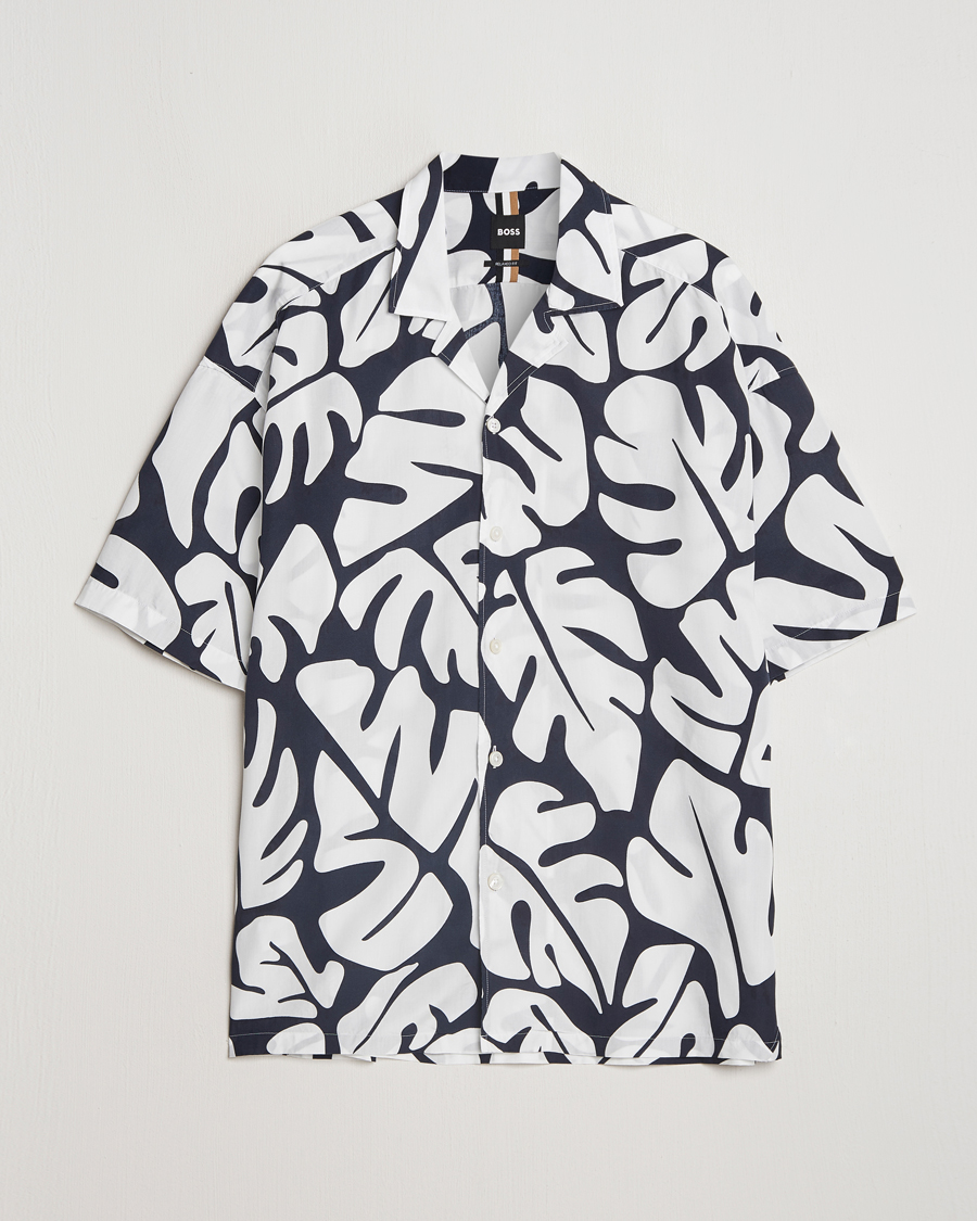 Mies | Kauluspaidat | BOSS BLACK | Drew Short Sleeve Shirt Dark Blue