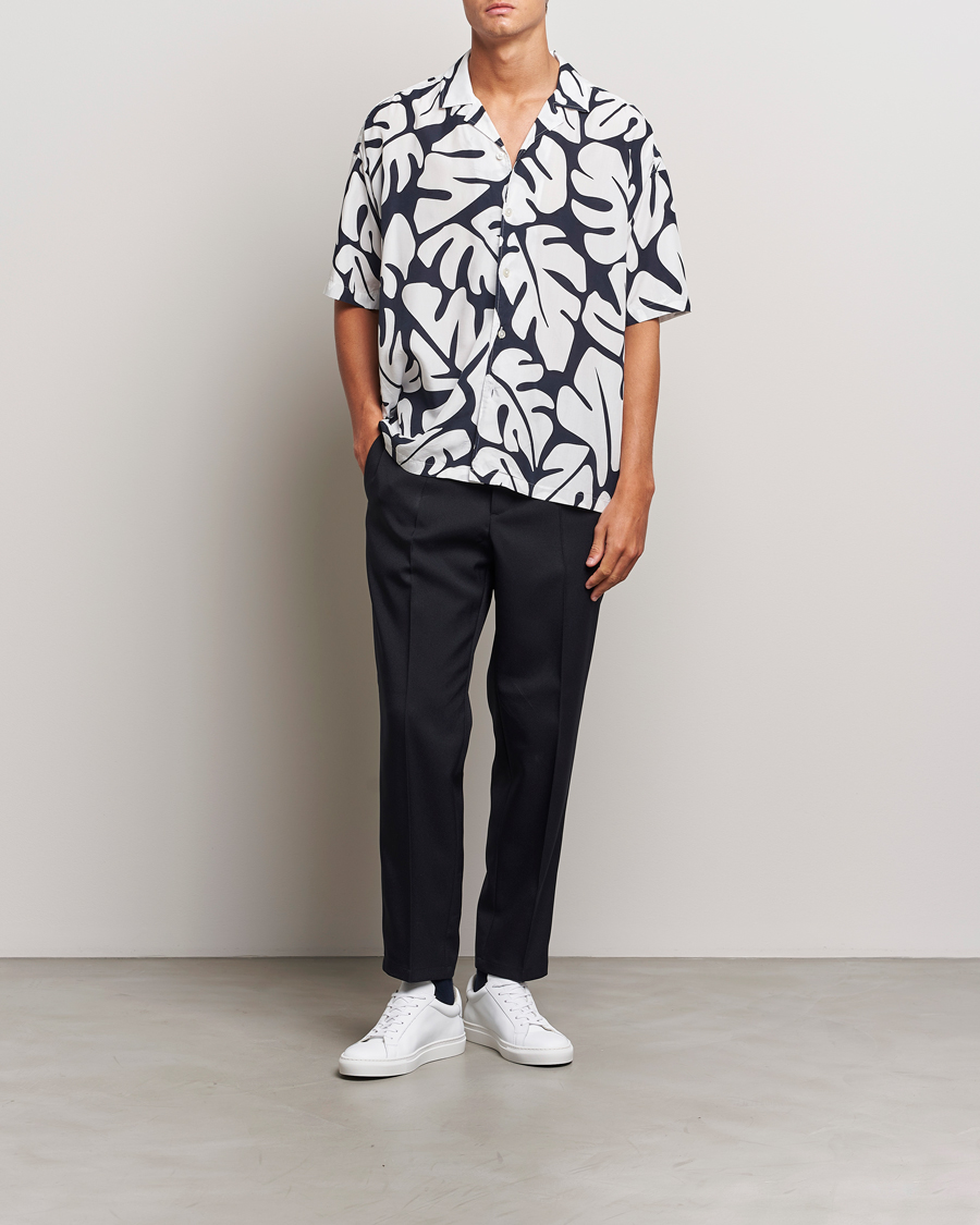Mies | Kauluspaidat | BOSS BLACK | Drew Short Sleeve Shirt Dark Blue