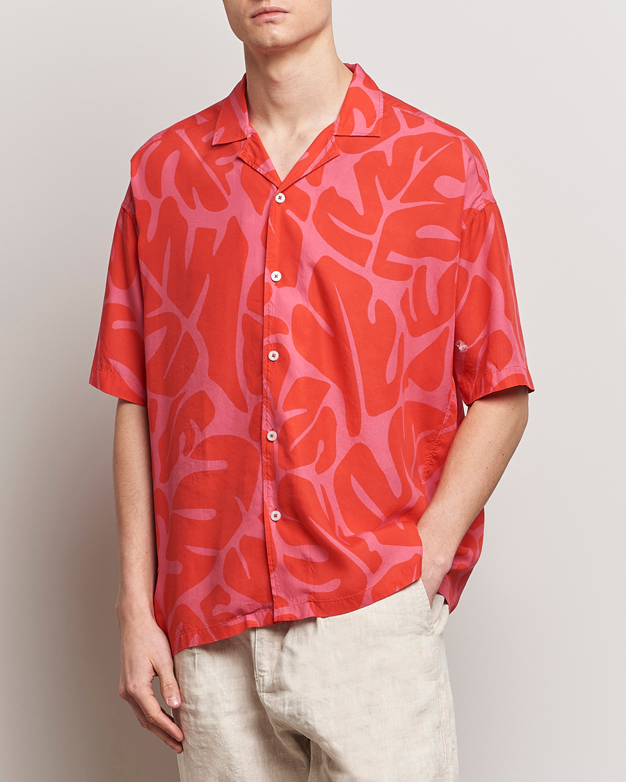 Mies | Kauluspaidat | BOSS BLACK | Drew Short Sleeve Shirt Bright Red