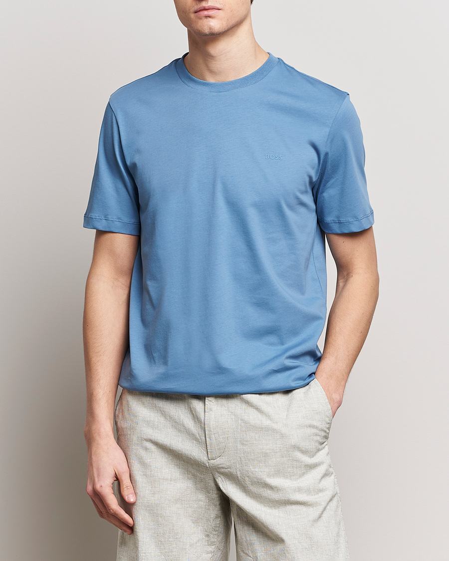 Mies | Lyhythihaiset t-paidat | BOSS BLACK | Thompson Crew Neck T-Shirt Light Blue