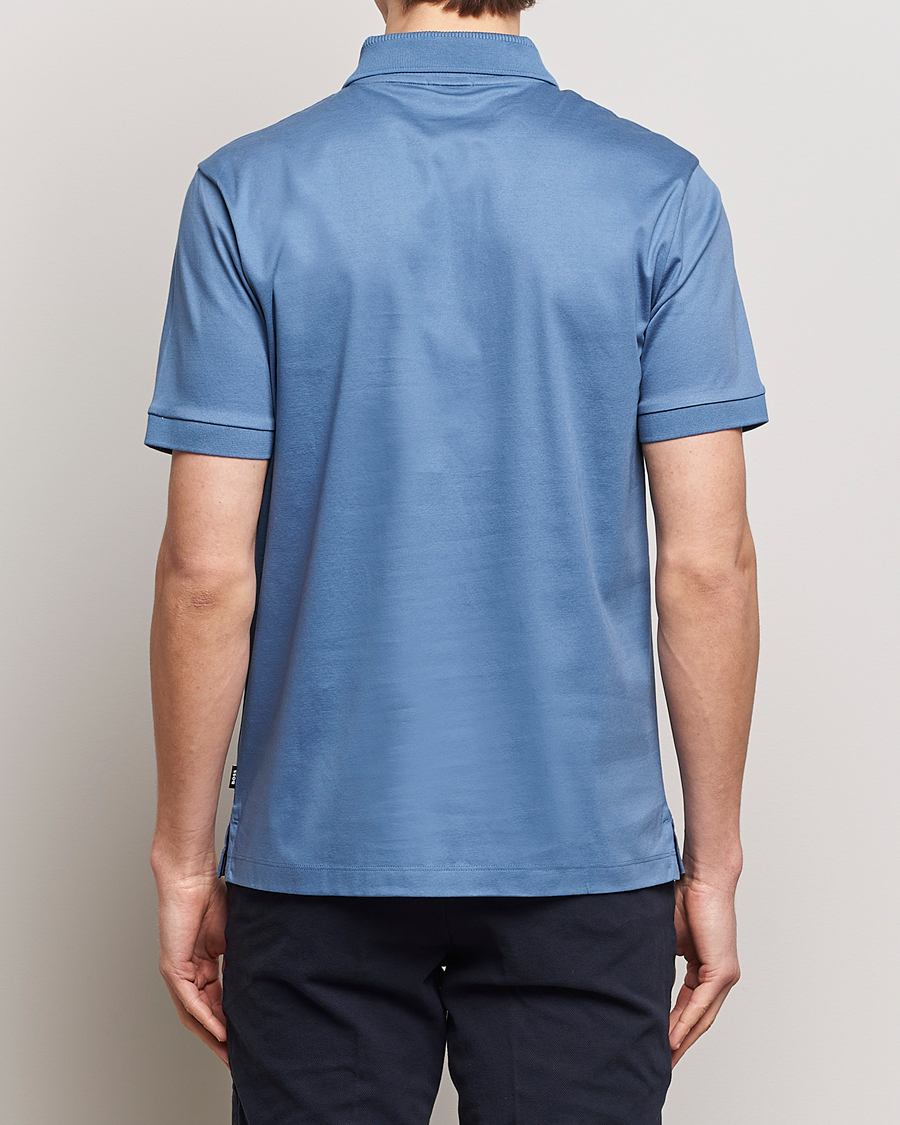 Mies | Pikeet | BOSS BLACK | Polston Half Zip Polo Light Blue