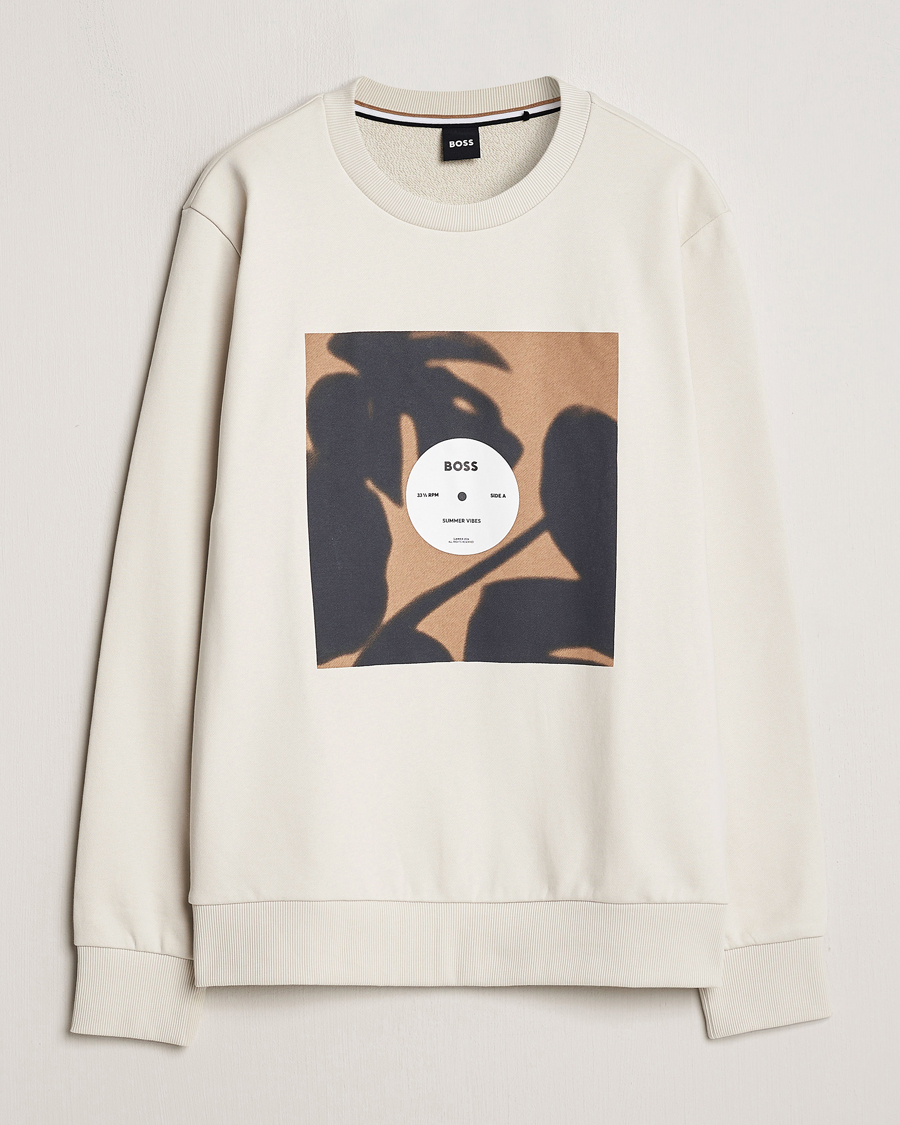 Mies | Puserot | BOSS BLACK | Soleri Logo Sweatshirt Open White