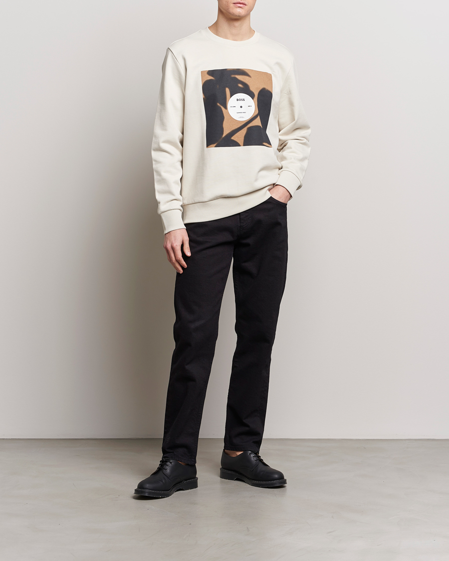 Mies | Puserot | BOSS BLACK | Soleri Logo Sweatshirt Open White
