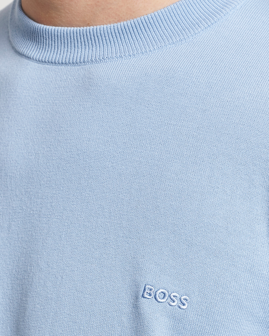 Mies | Puserot | BOSS BLACK | Pacas Crew Neck Pullover Light Blue