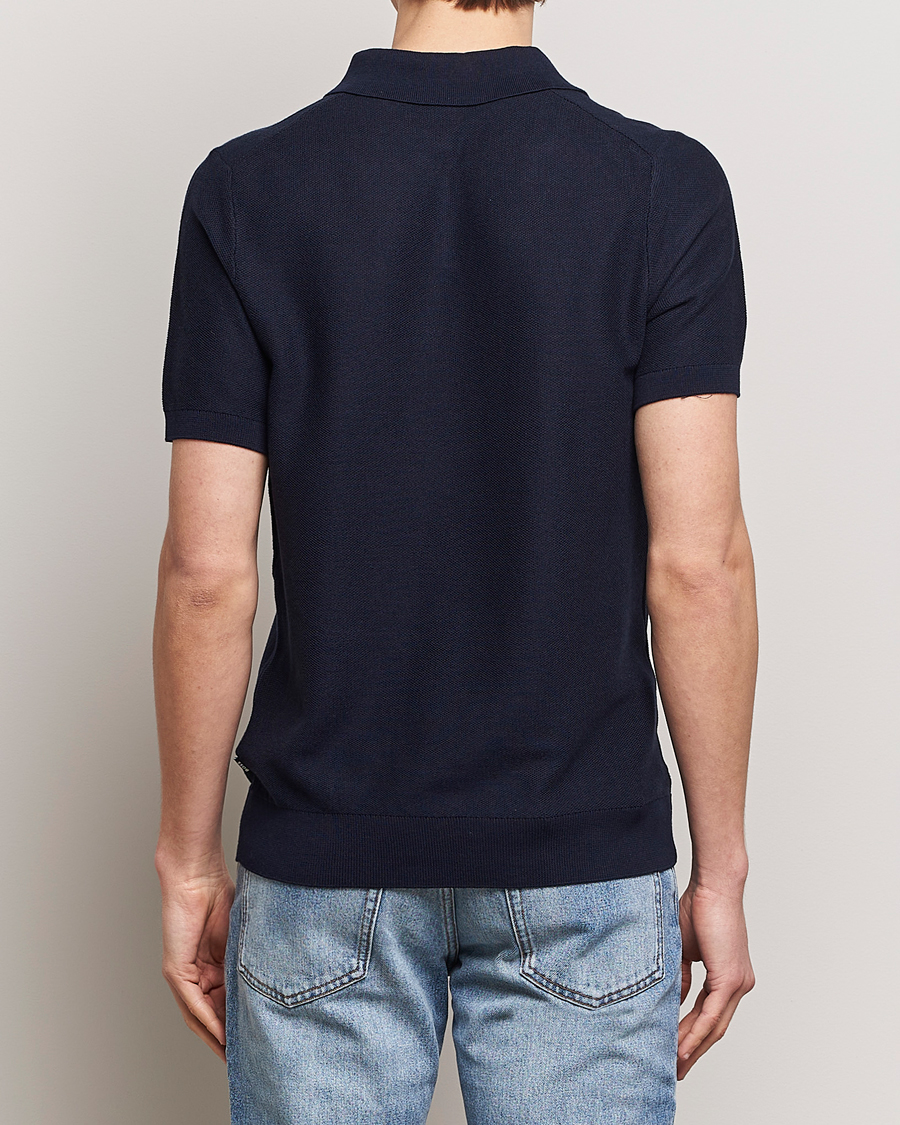 Mies | Pikeet | BOSS BLACK | Tempio Open Collar Polo Dark Blue