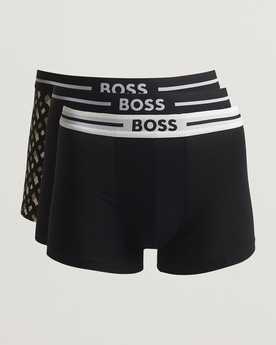Mies | Alusvaatteet | BOSS BLACK | 3-Pack Cotton Trunk Black/White