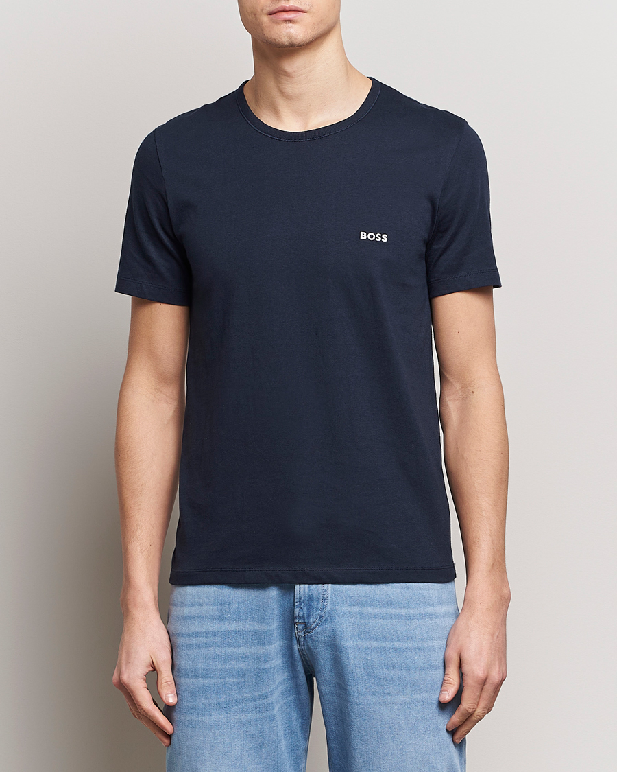 Mies | BOSS | BOSS BLACK | 3-Pack Crew Neck T-Shirt Blue
