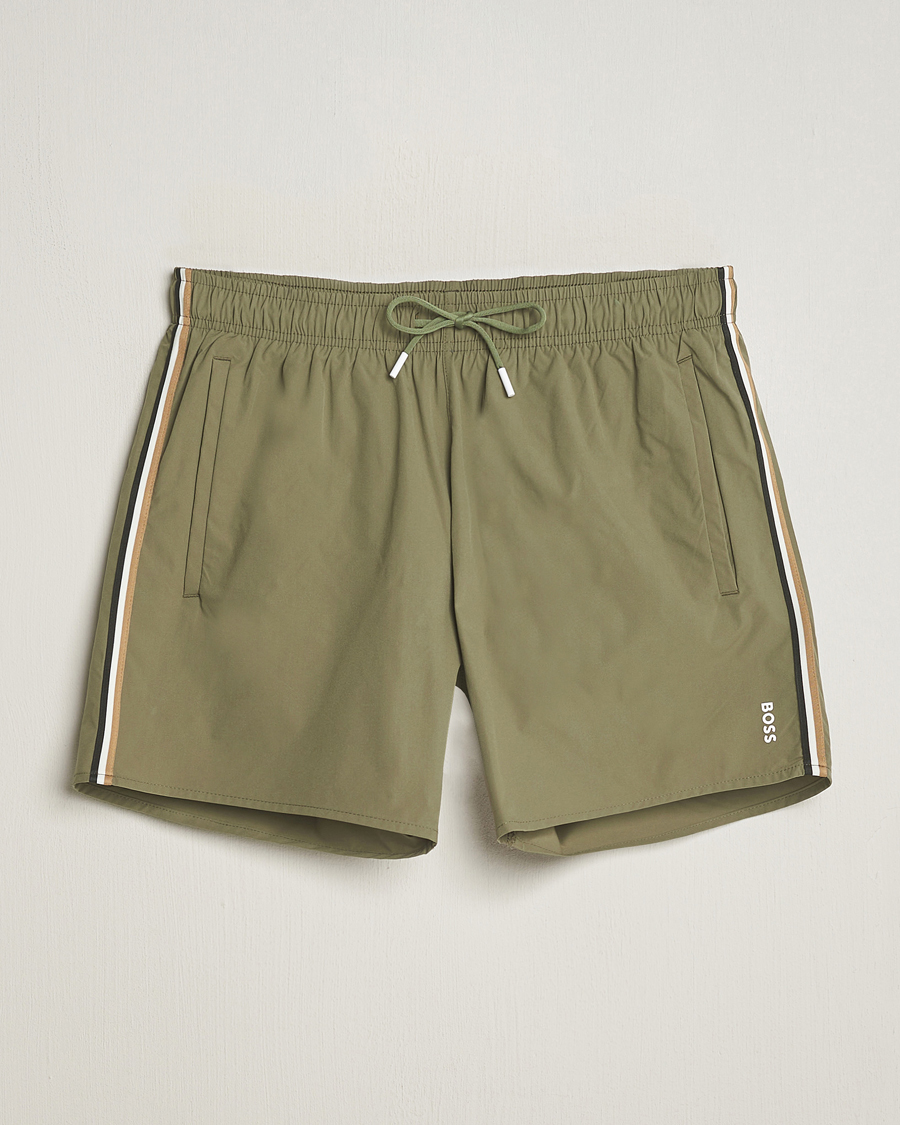Mies | Uimahousut | BOSS BLACK | Iconic Swimshorts Green