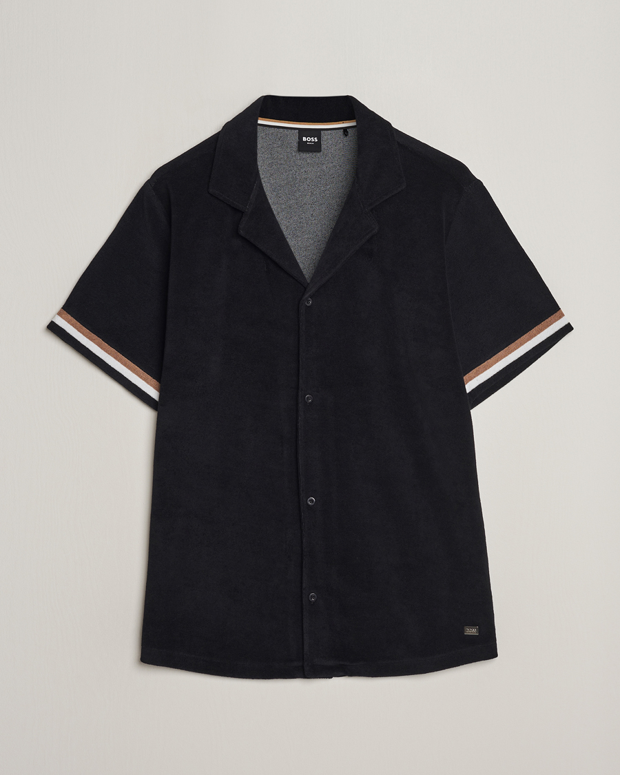 Mies | Kauluspaidat | BOSS BLACK | Short Sleeve Terry Shirt Black