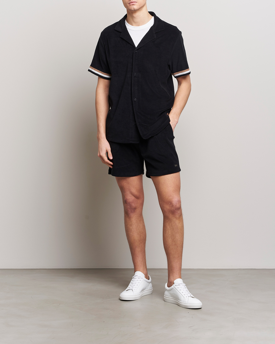 Mies | Kauluspaidat | BOSS BLACK | Short Sleeve Terry Shirt Black