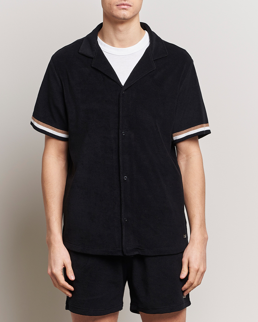 Mies | Kauluspaidat | BOSS BLACK | Short Sleeve Terry Shirt Black