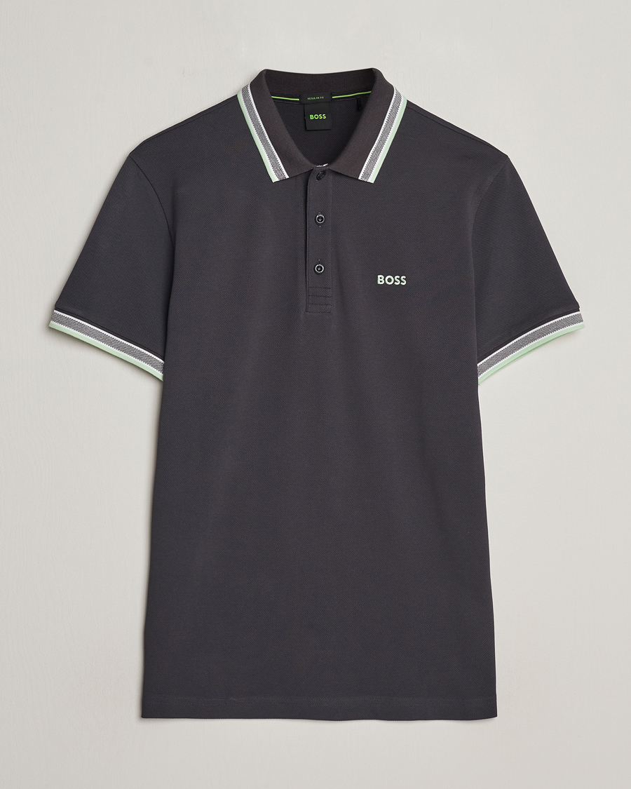 Mies | Pikeet | BOSS GREEN | Paddy Jersey Polo Charcoal