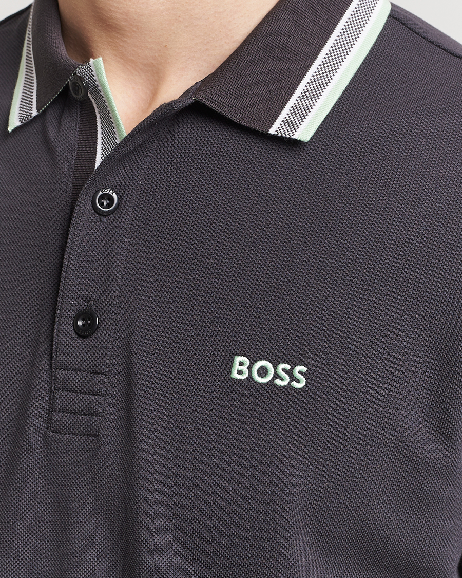 Mies | Pikeet | BOSS GREEN | Paddy Jersey Polo Charcoal
