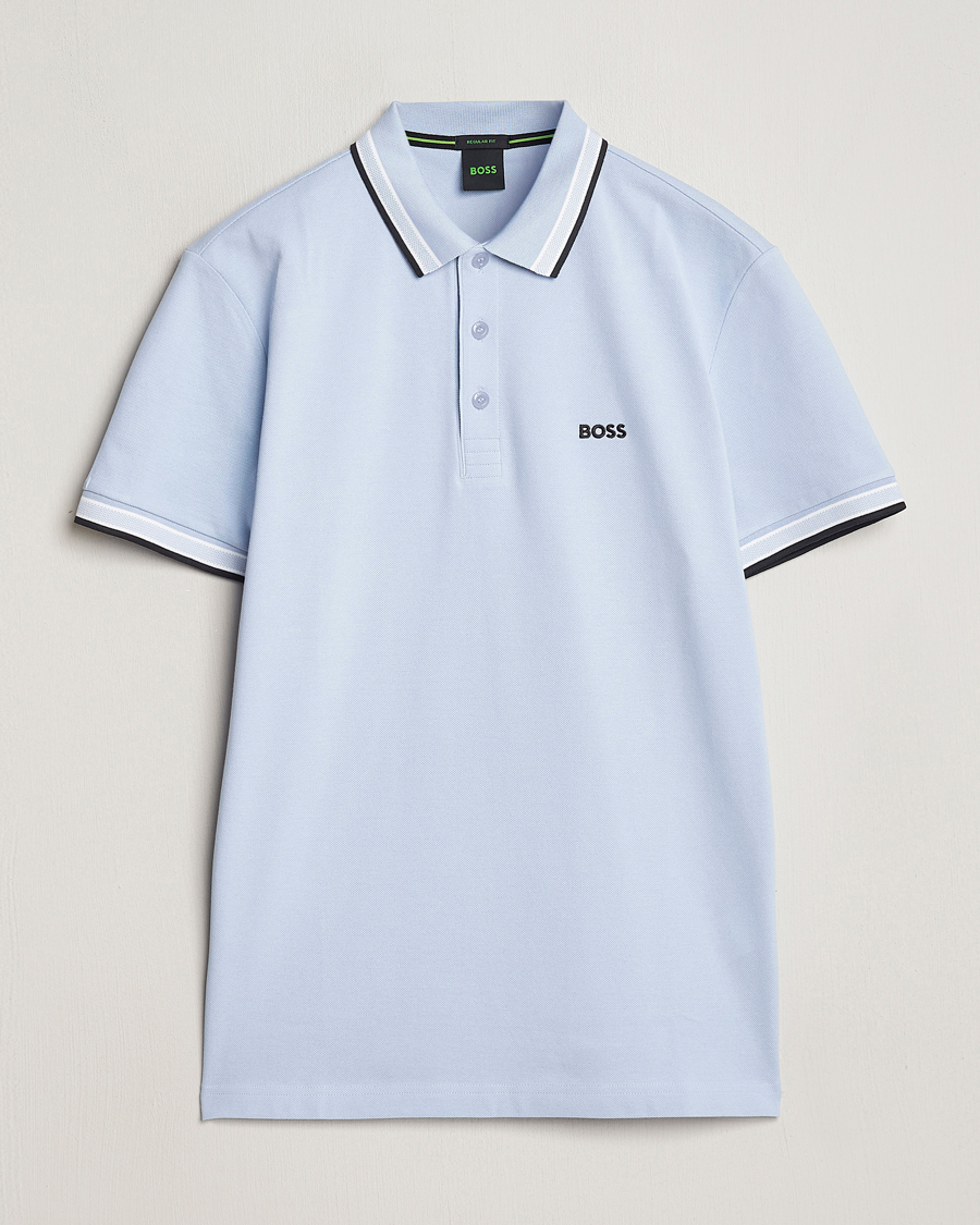 Mies | Pikeet | BOSS GREEN | Paddy Jersey Polo Light Blue