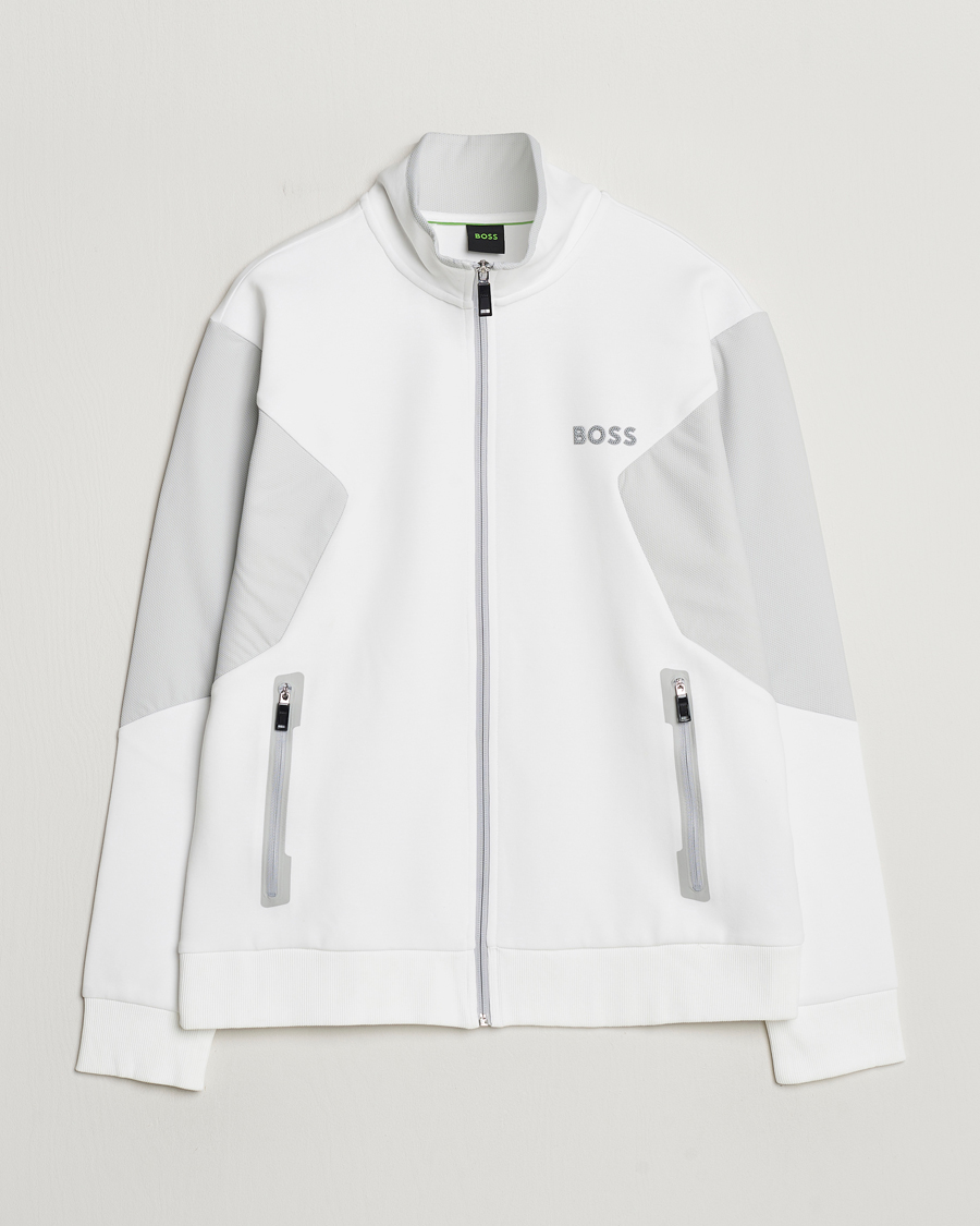 Mies | Puserot | BOSS GREEN | Skaz Full Zip Hoodie White