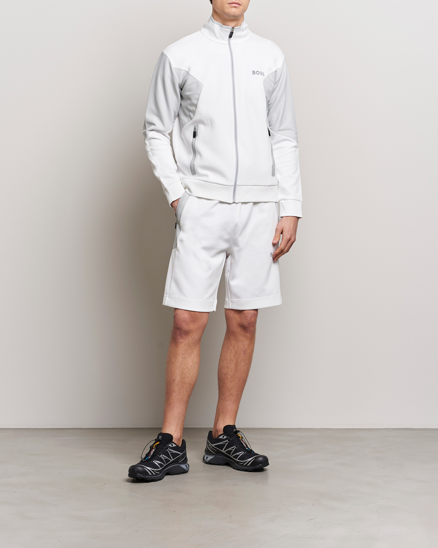 Mies | Puserot | BOSS GREEN | Skaz Full Zip Hoodie White