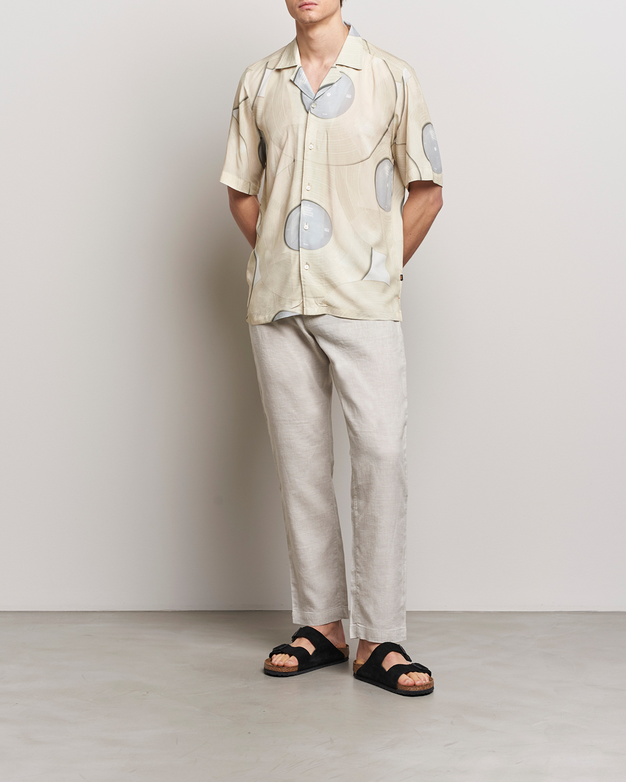 Mies | Housut | BOSS ORANGE | Sanderson Linen Pants Light Beige