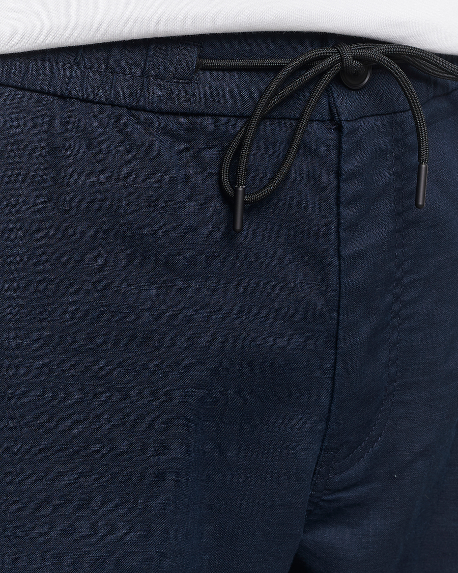 Mies | Housut | BOSS ORANGE | Sanderson Linen Pants Dark Blue