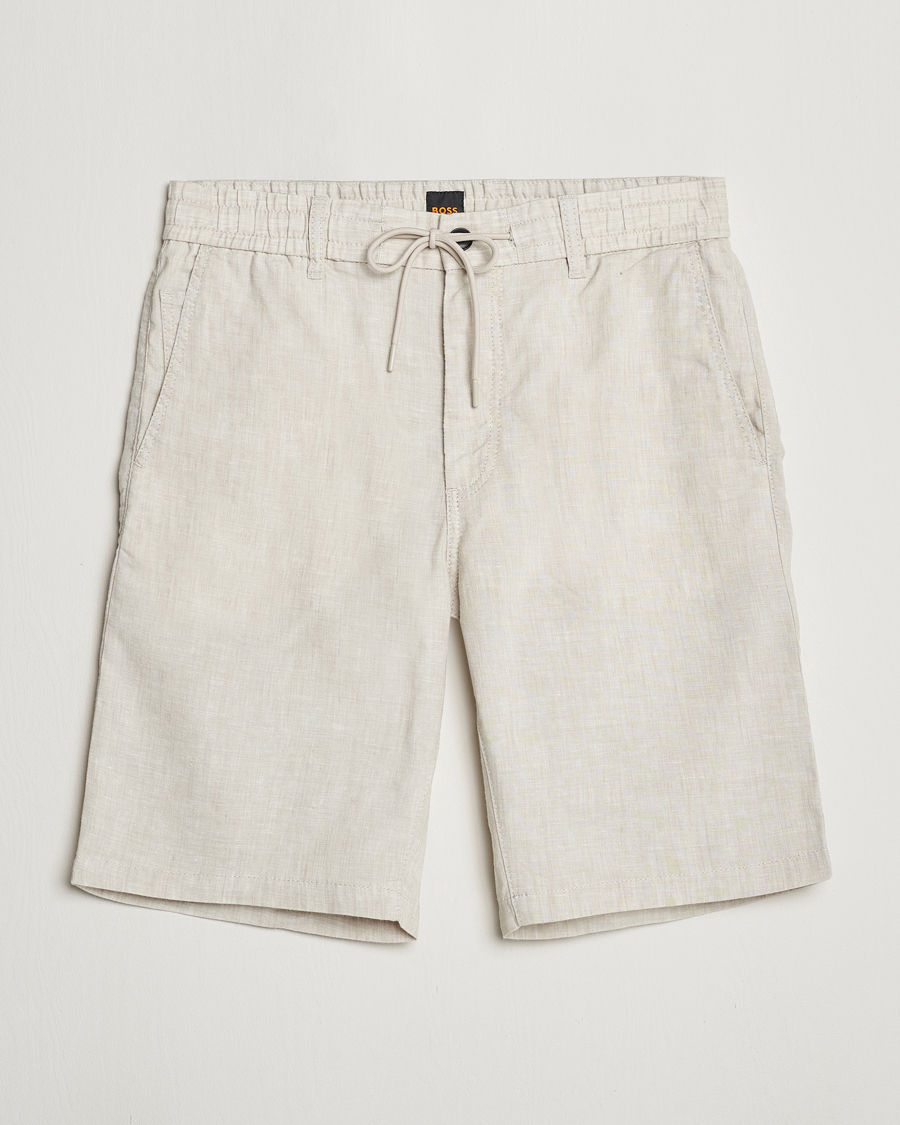 Mies | Shortsit | BOSS ORANGE | Tapered Chino Drawstring Shorts Light Beige