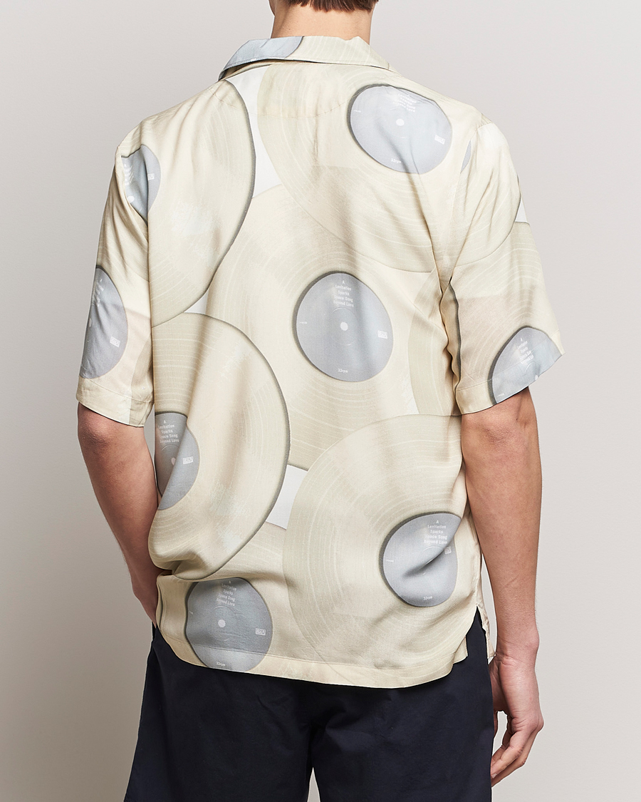Mies | Kauluspaidat | BOSS ORANGE | Rayer Short Sleeve Printed Shirt Light Beige