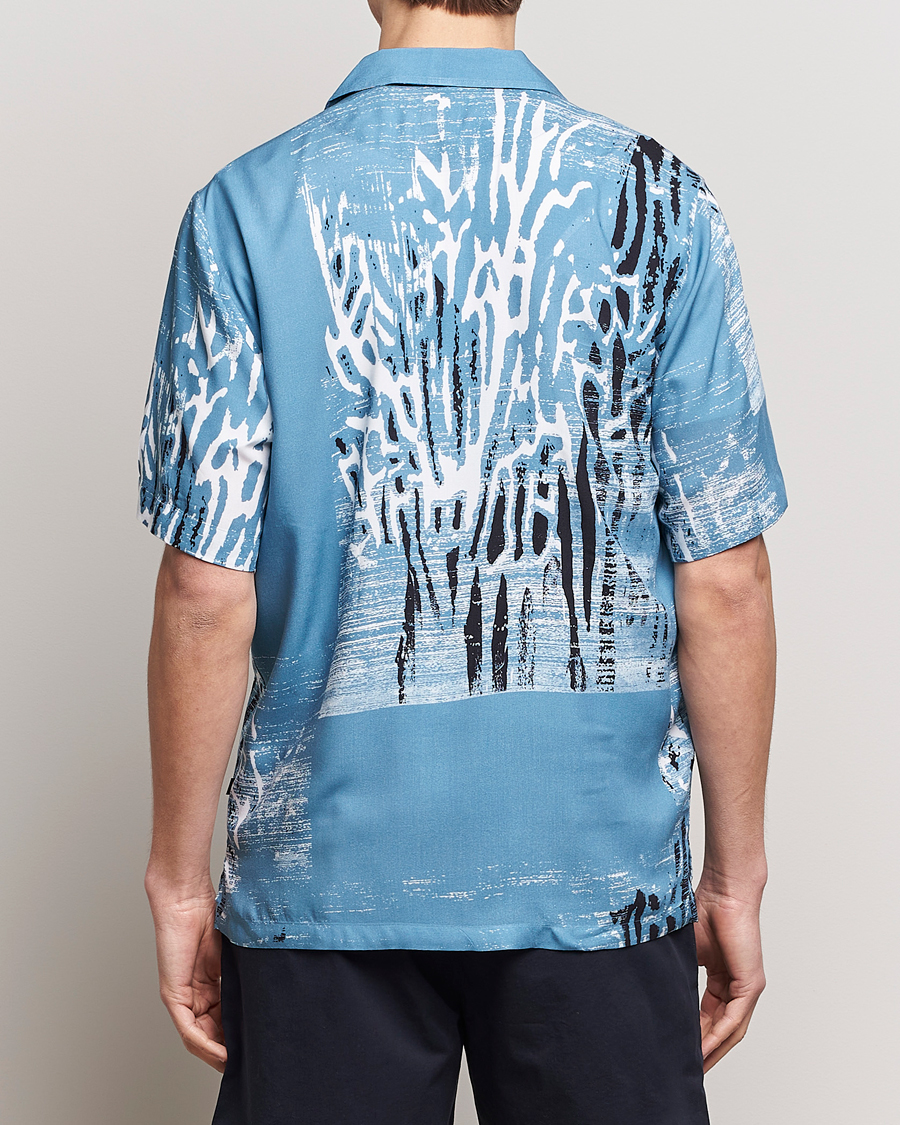 Mies | Kauluspaidat | BOSS ORANGE | Rayer Short Sleeve Printed Shirt Open Blue
