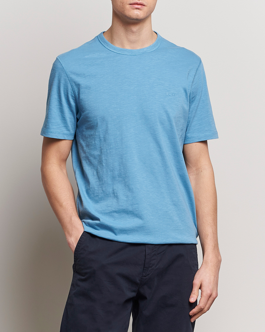 Mies | Lyhythihaiset t-paidat | BOSS ORANGE | Tegood Crew Neck T-Shirt Open Blue