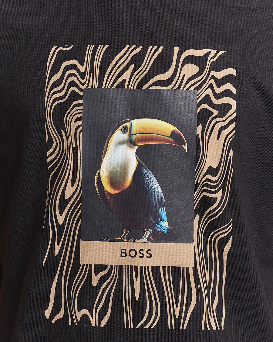 Mies | T-paidat | BOSS ORANGE | Tucan Printed Crew Neck T-Shirt Black