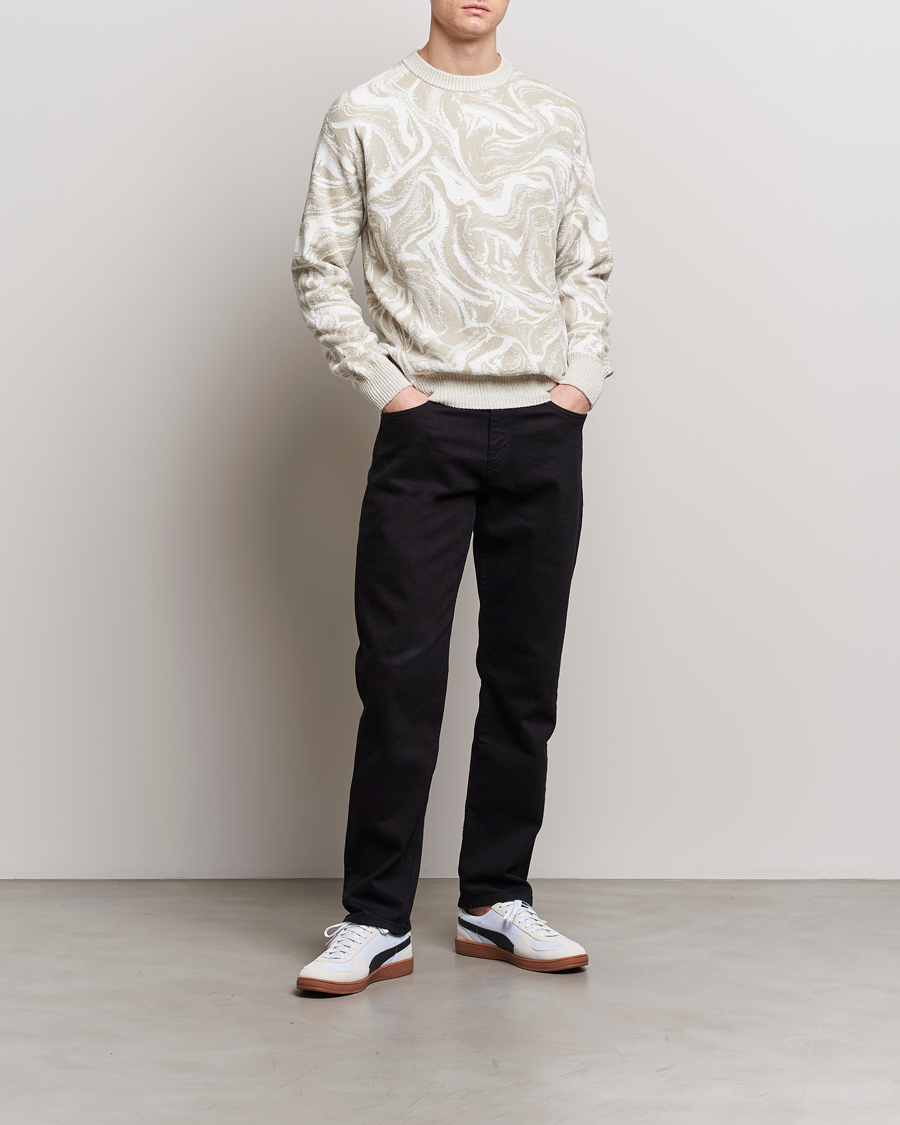 Mies | Puserot | BOSS ORANGE | Kliam Printed Sweatshirt Light Beige
