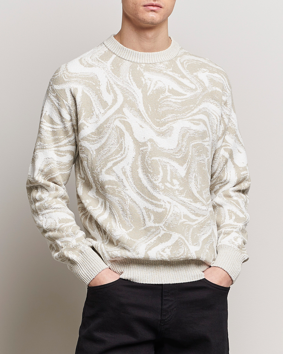 Mies | Puserot | BOSS ORANGE | Kliam Printed Sweatshirt Light Beige