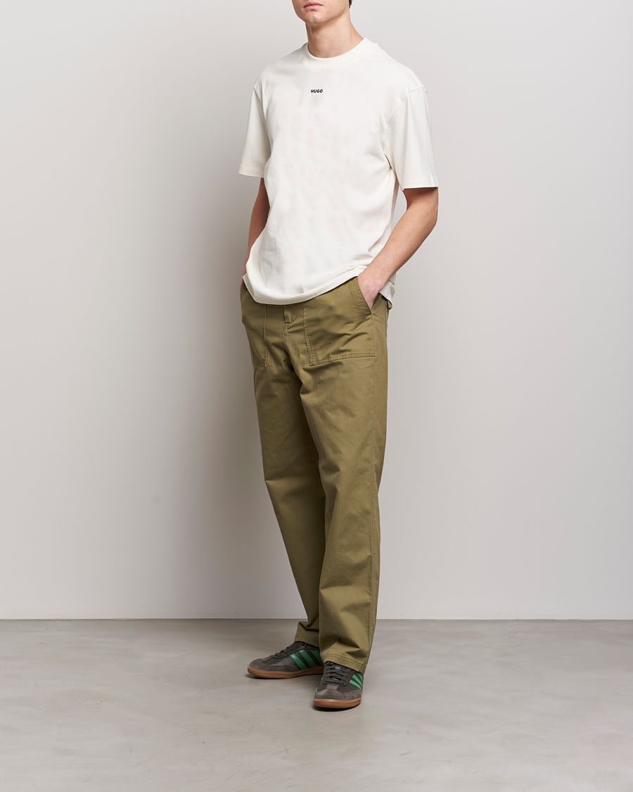 Mies | T-paidat | HUGO | Dapolino Crew Neck T-Shirt Open White