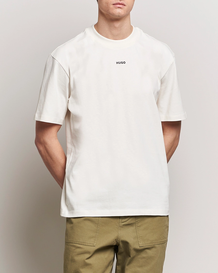 Herre | Hvide t-shirts | HUGO | Dapolino Crew Neck T-Shirt Open White