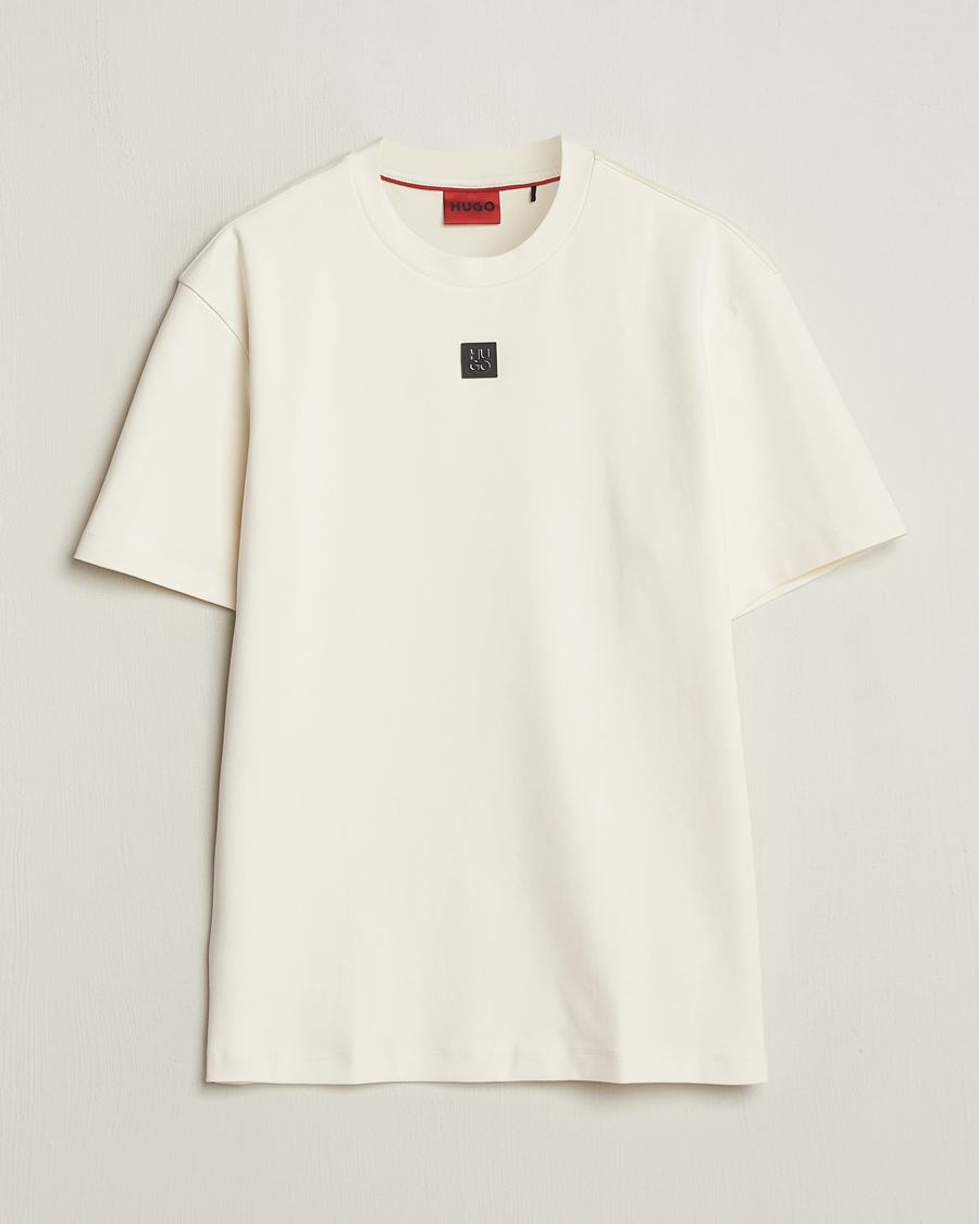 Mies | T-paidat | HUGO | Dalile Logo Crew Neck T-Shirt Open White