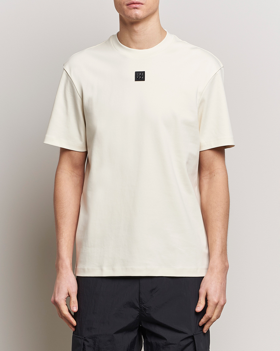 Herre |  | HUGO | Dalile Logo Crew Neck T-Shirt Open White