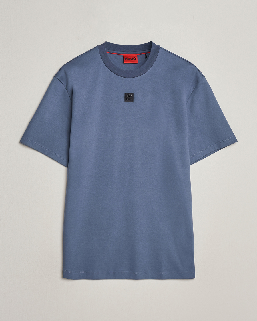 Mies | T-paidat | HUGO | Dalile Logo Crew Neck T-Shirt Open Blue
