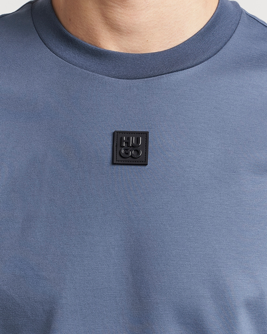 Mies | T-paidat | HUGO | Dalile Logo Crew Neck T-Shirt Open Blue
