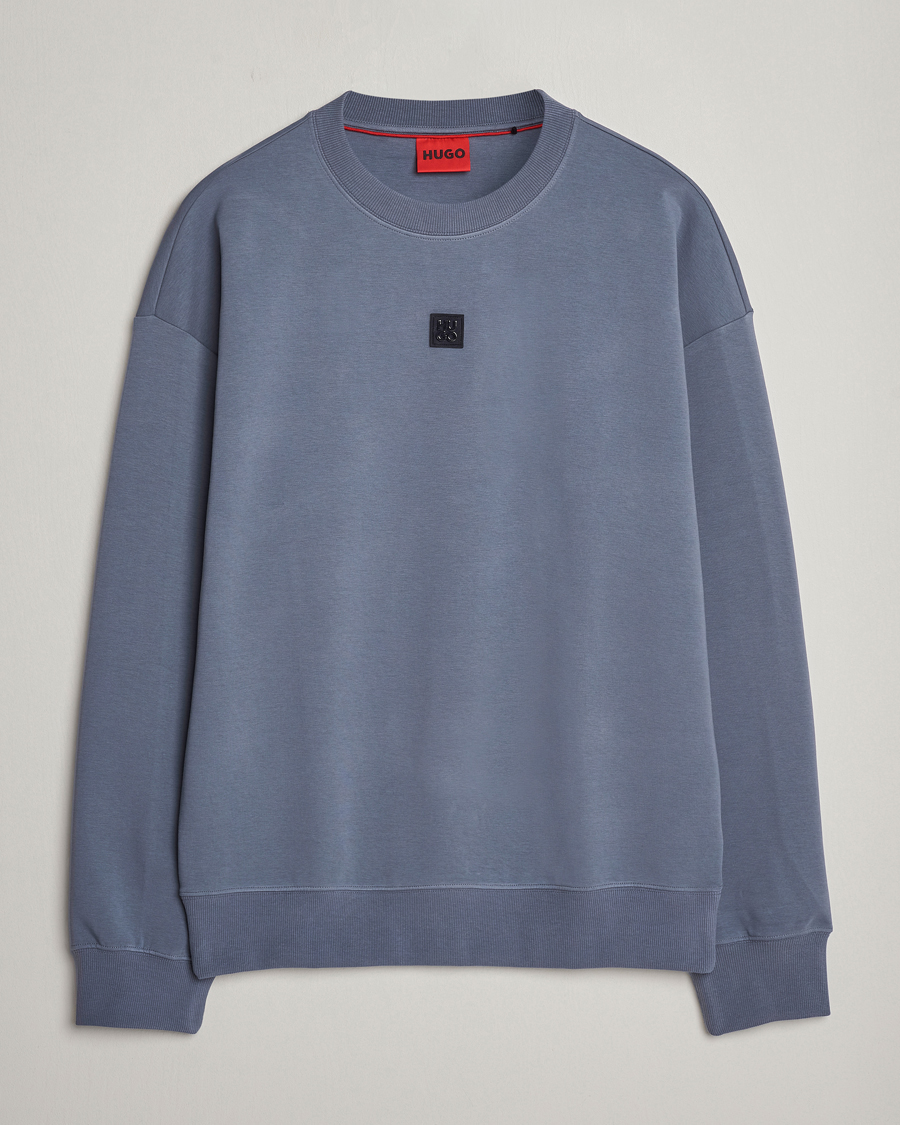 Mies | Puserot | HUGO | Dettil Logo Sweatshirt Open Blue